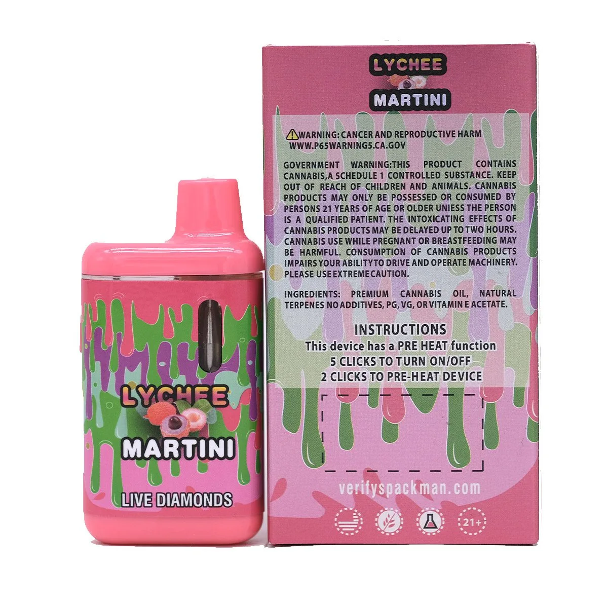 Packman Disposable Lychee Martini - Image 2